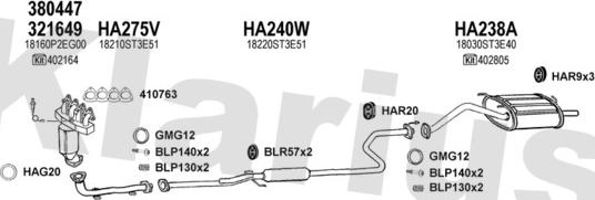 Klarius 420197U - Impianto gas scarico autozon.pro