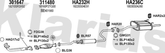 Klarius 420159U - Impianto gas scarico autozon.pro