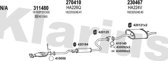 Klarius 420157E - Impianto gas scarico autozon.pro