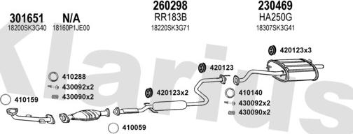 Klarius 420137E - Impianto gas scarico autozon.pro