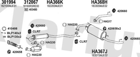 Klarius 420240U - Impianto gas scarico autozon.pro