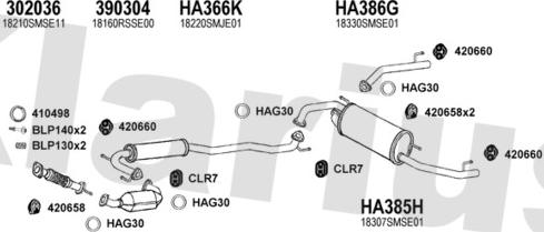 Klarius 420247U - Impianto gas scarico autozon.pro