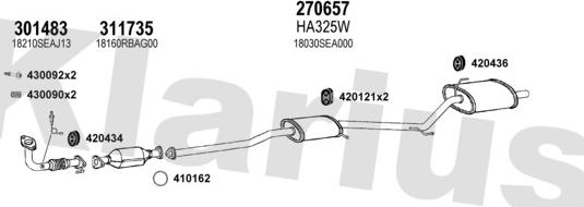 Klarius 420208E - Impianto gas scarico autozon.pro