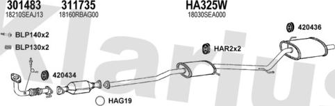 Klarius 420208U - Impianto gas scarico autozon.pro