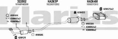 Klarius 420234E - Impianto gas scarico autozon.pro