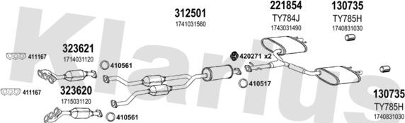 Klarius 560004E - Impianto gas scarico autozon.pro