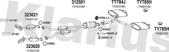 Klarius 560004U - Impianto gas scarico autozon.pro