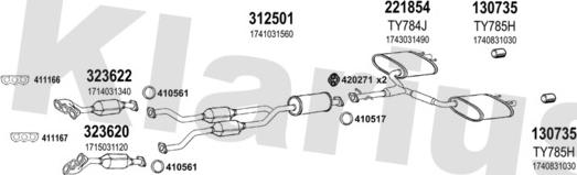 Klarius 560005E - Impianto gas scarico autozon.pro