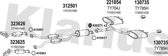 Klarius 560007E - Impianto gas scarico autozon.pro