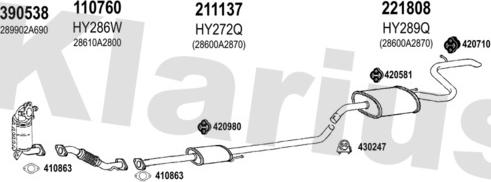 Klarius 500110E - Impianto gas scarico autozon.pro