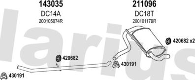Klarius 520009E - Impianto gas scarico autozon.pro