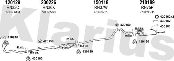 Klarius 520001E - Impianto gas scarico autozon.pro