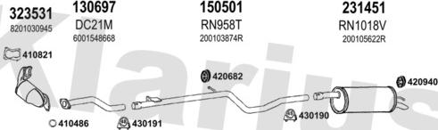 Klarius 520019E - Impianto gas scarico autozon.pro