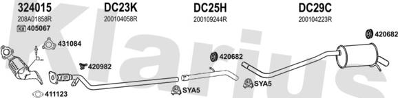 Klarius 520027U - Impianto gas scarico autozon.pro