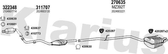 Klarius 600441E - Impianto gas scarico autozon.pro