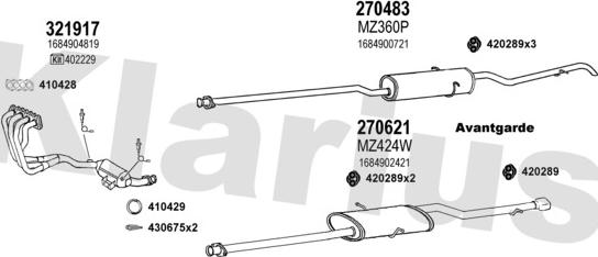 Klarius 600461E - Impianto gas scarico autozon.pro