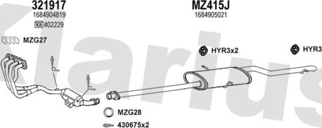 Klarius 600425U - Impianto gas scarico autozon.pro