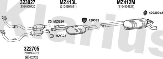 Klarius 600891U - Impianto gas scarico autozon.pro