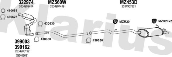 Klarius 600870U - Impianto gas scarico autozon.pro