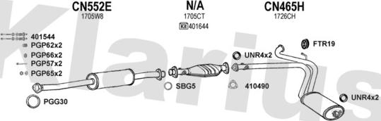 Klarius 630654U - Impianto gas scarico autozon.pro