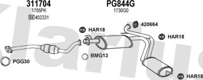 Klarius 630859U - Impianto gas scarico autozon.pro