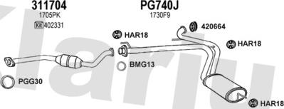 Klarius 630857U - Impianto gas scarico autozon.pro