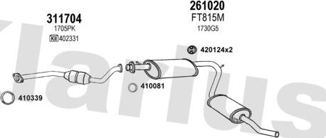 Klarius 630860E - Impianto gas scarico autozon.pro