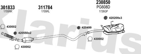 Klarius 630836E - Impianto gas scarico autozon.pro