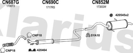 Klarius 631926U - Impianto gas scarico autozon.pro