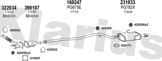 Klarius 631050E - Impianto gas scarico autozon.pro
