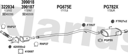 Klarius 631050U - Impianto gas scarico autozon.pro