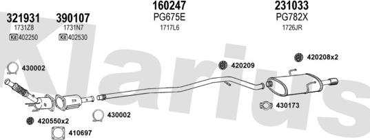 Klarius 631051E - Impianto gas scarico autozon.pro