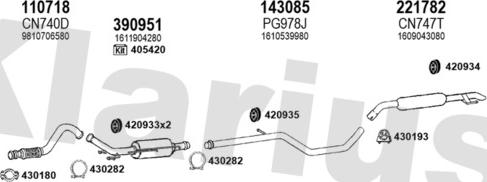 Klarius 631898E - Impianto gas scarico autozon.pro