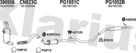 Klarius 631889U - Impianto gas scarico autozon.pro