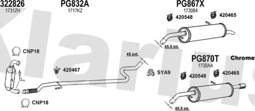 Klarius 631303U - Impianto gas scarico autozon.pro