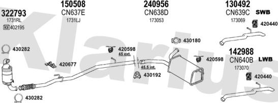 Klarius 631297E - Impianto gas scarico autozon.pro