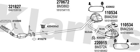 Klarius 620006E - Impianto gas scarico autozon.pro