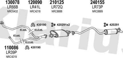 Klarius 090103E - Impianto gas scarico autozon.pro