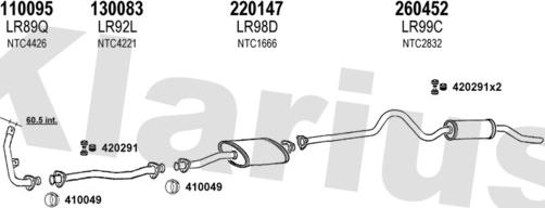 Klarius 090122E - Impianto gas scarico autozon.pro