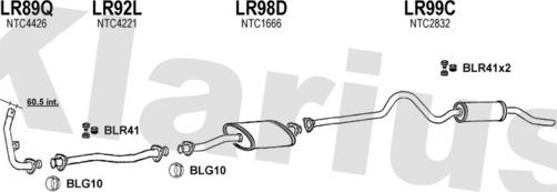 Klarius 090122U - Impianto gas scarico autozon.pro