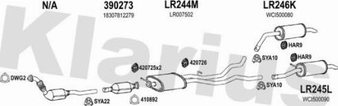 Klarius 090393U - Impianto gas scarico autozon.pro