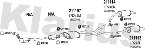 Klarius 090379E - Impianto gas scarico autozon.pro