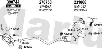 Klarius 060597E - Impianto gas scarico autozon.pro