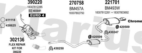 Klarius 060550E - Impianto gas scarico autozon.pro