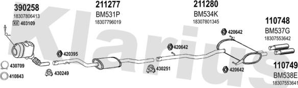 Klarius 060564E - Impianto gas scarico autozon.pro