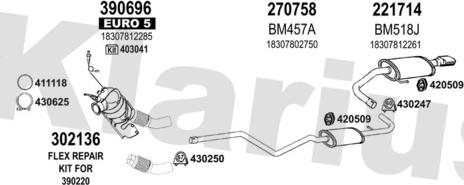 Klarius 060609E - Impianto gas scarico autozon.pro