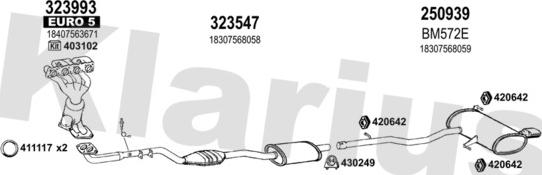 Klarius 060623E - Impianto gas scarico autozon.pro