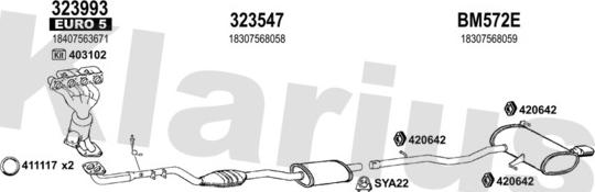 Klarius 060623U - Impianto gas scarico autozon.pro