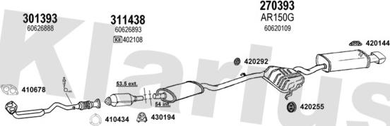 Klarius 030134E - Impianto gas scarico autozon.pro