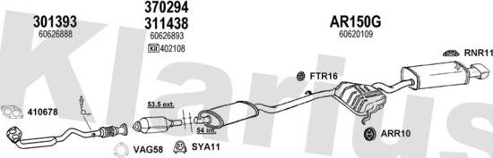 Klarius 030134U - Impianto gas scarico autozon.pro